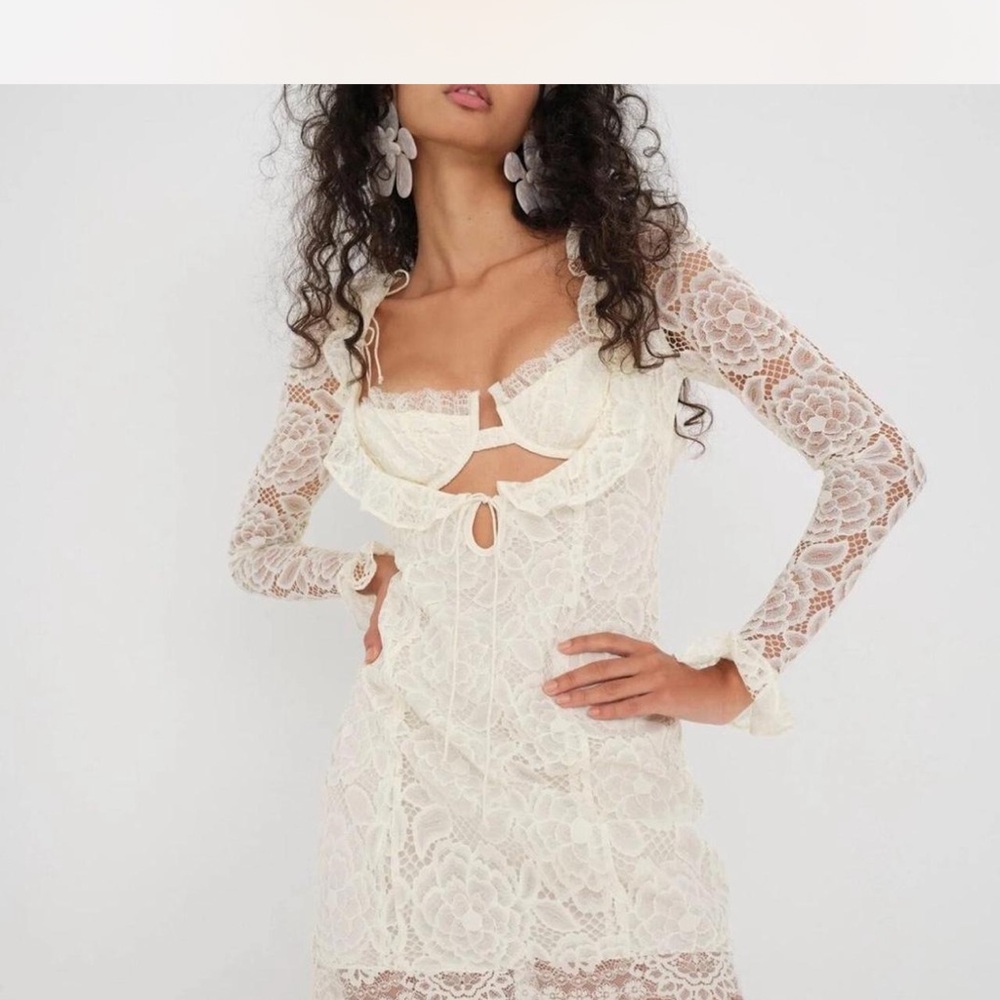 Elegant Lace Long Sleeve Dress Tulip Dress For Love and Lemons